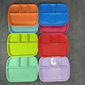 CAMPING Kids Children DISHES PICNIC SET - 8 PIECES OF TABLEWARE - Multicolor